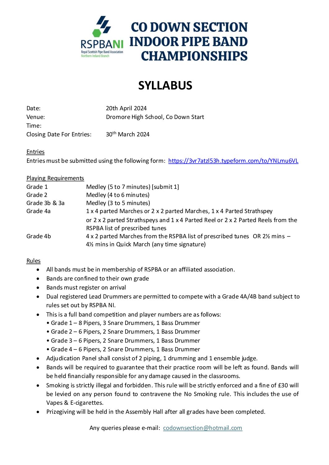 CoDownSectionIndoorPipeBandApril2024